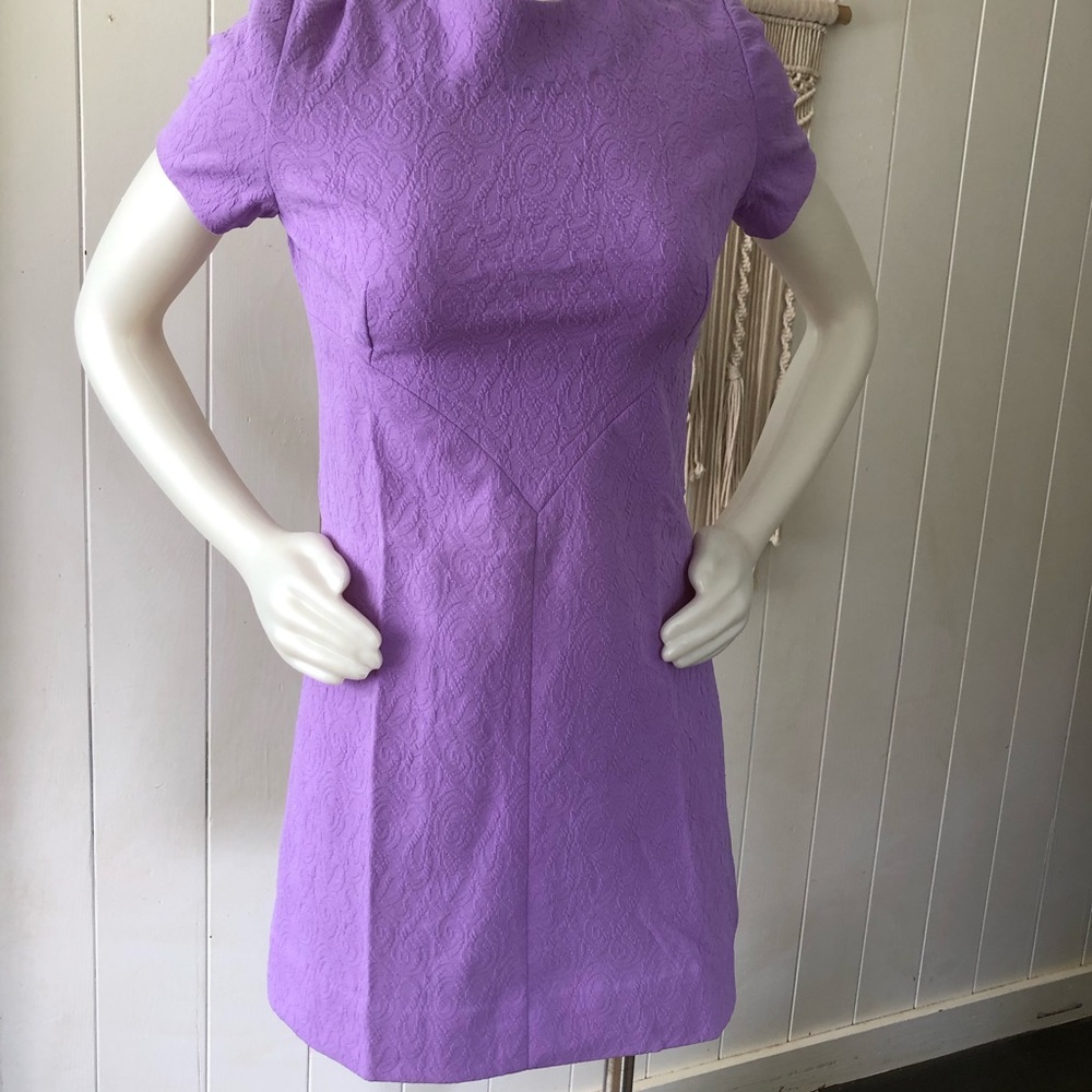 Vintage Purple 1960’s Handmade MOD Mini Dress